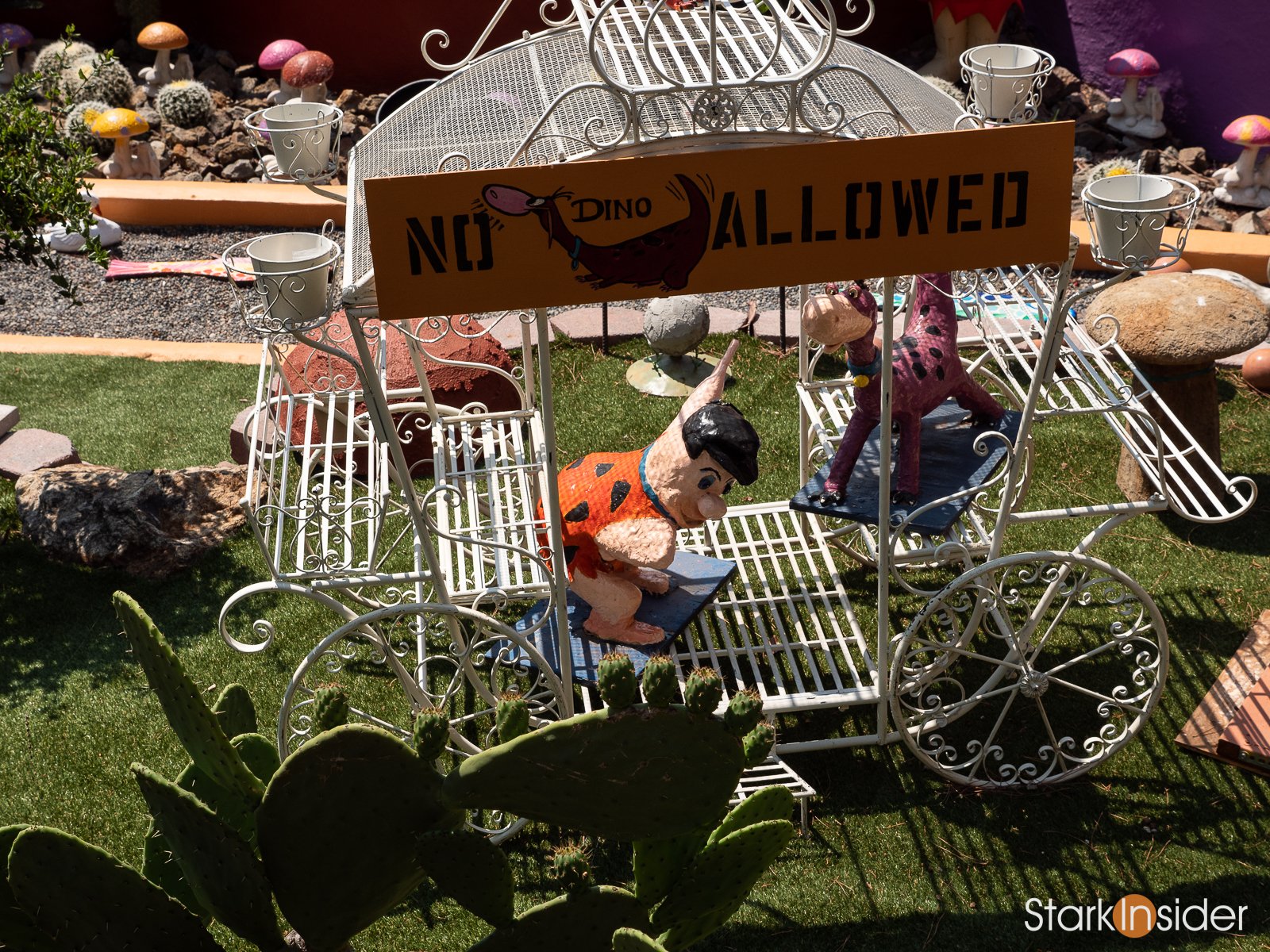 Flintstone House outdoor art and sculptures - Hillsborough California