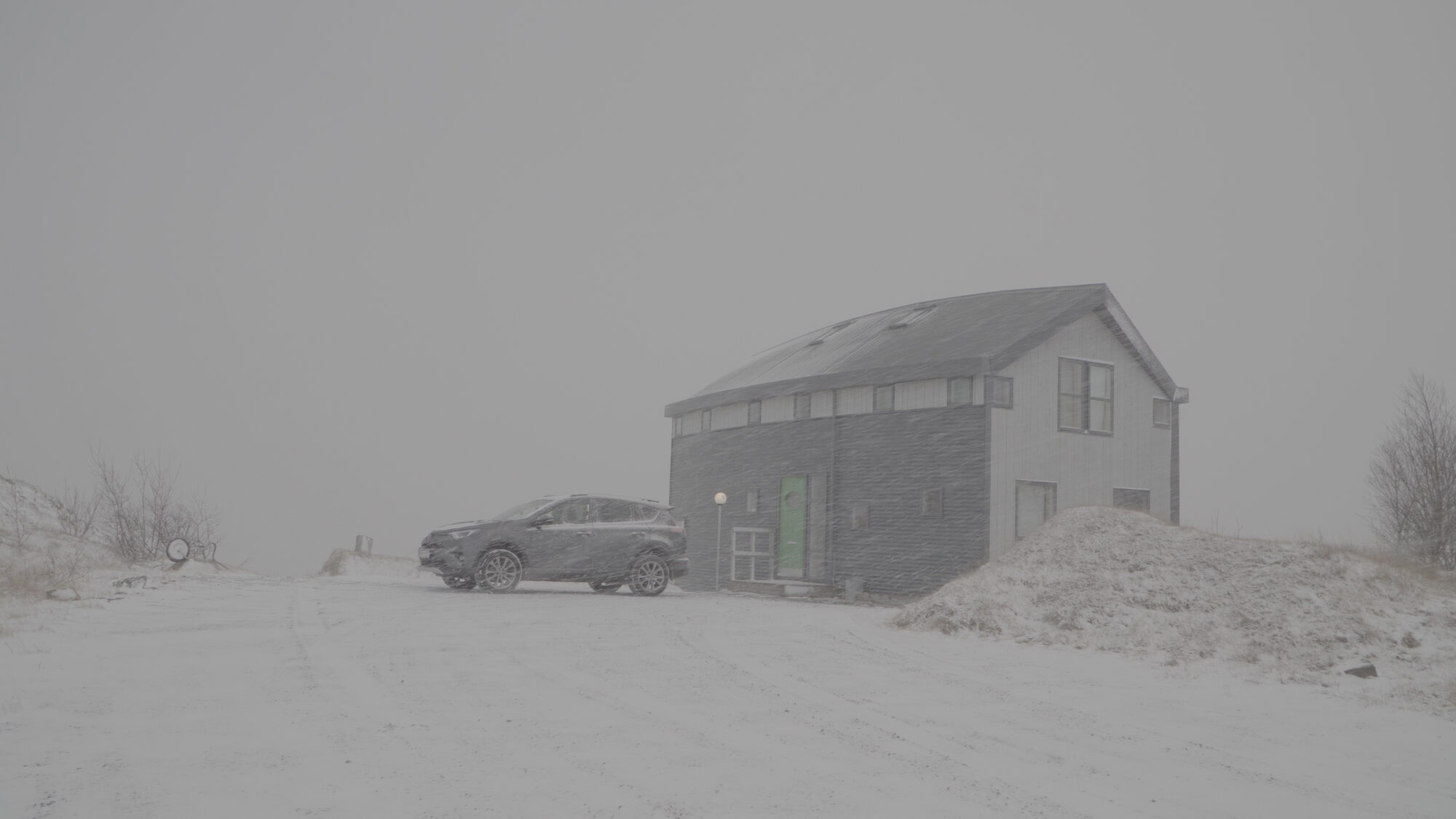 SUV in the snow